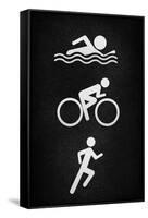 Triathlon Pavement Sports-null-Framed Stretched Canvas