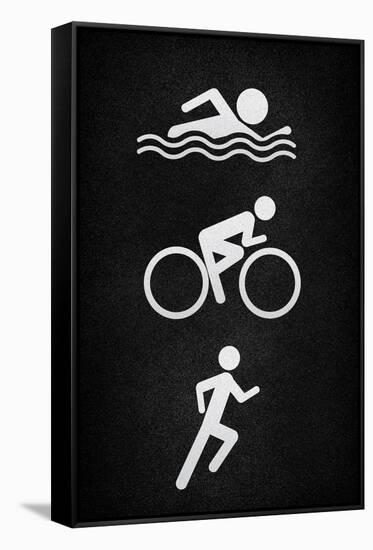 Triathlon Pavement Sports-null-Framed Stretched Canvas