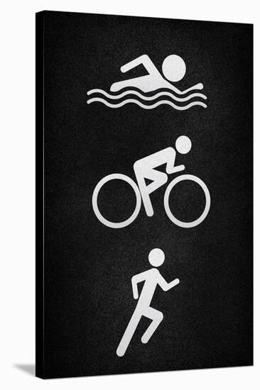 Triathlon Pavement Sports-null-Stretched Canvas