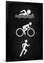 Triathlon Pavement Sports-null-Framed Poster