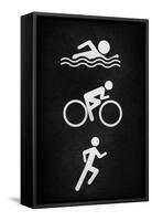 Triathlon Pavement Sports-null-Framed Stretched Canvas