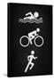 Triathlon Pavement Sports-null-Framed Stretched Canvas