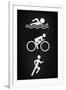 Triathlon Pavement Sports-null-Framed Art Print