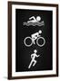 Triathlon Pavement Sports-null-Framed Art Print
