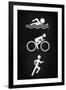 Triathlon Pavement Sports-null-Framed Art Print