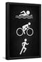 Triathlon Pavement Sports-null-Framed Poster