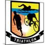 Triathlon Run Swim Bike Shield-patrimonio-Mounted Photographic Print