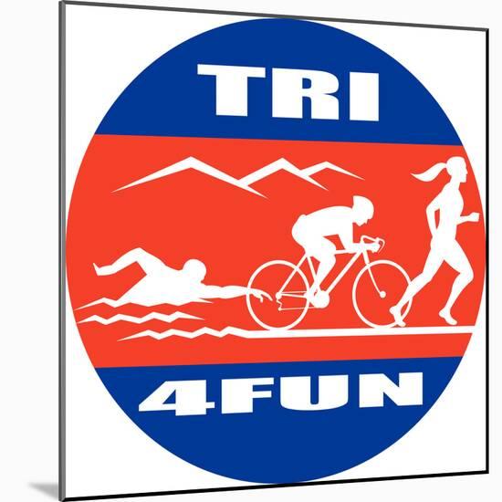 Triathlon Run Swim Bike-patrimonio-Mounted Photographic Print