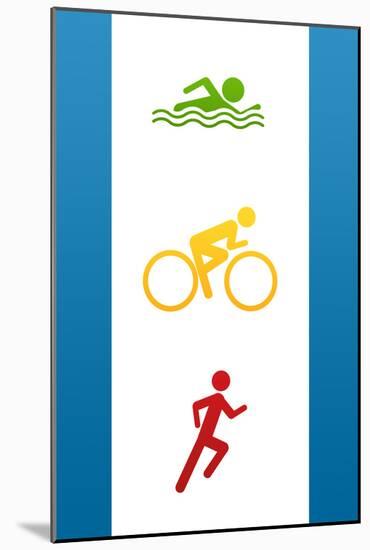 Triathlon Sports-null-Mounted Poster