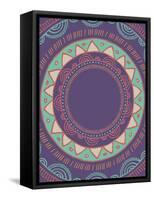 Tribal Bohemian Mandala Background with round Ornament Pattern-Marish-Framed Stretched Canvas