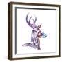 Tribal Buck 2-Melody Hogan-Framed Art Print