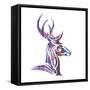 Tribal Buck 2-Melody Hogan-Framed Stretched Canvas