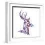 Tribal Buck 2-Melody Hogan-Framed Art Print