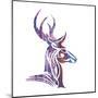 Tribal Buck 2-Melody Hogan-Mounted Art Print