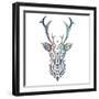 Tribal Buck 3-Melody Hogan-Framed Art Print