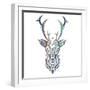 Tribal Buck 3-Melody Hogan-Framed Art Print