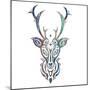 Tribal Buck 3-Melody Hogan-Mounted Art Print