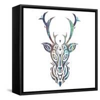 Tribal Buck 3-Melody Hogan-Framed Stretched Canvas
