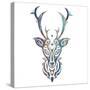 Tribal Buck 3-Melody Hogan-Stretched Canvas