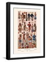 Tribal Clothing of Oceania-Racinet-Framed Art Print