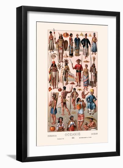Tribal Clothing of Oceania-Racinet-Framed Art Print