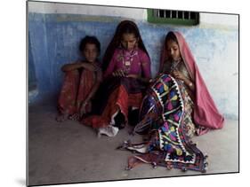 Tribal Crafts of Embroidery and Applique, Kutch District, Gujarat State, India-John Henry Claude Wilson-Mounted Photographic Print