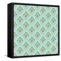 Tribal Dots-Joanne Paynter Design-Framed Stretched Canvas