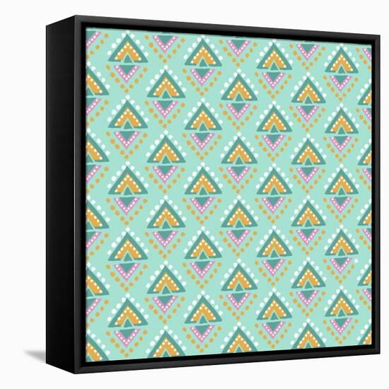 Tribal Dots-Joanne Paynter Design-Framed Stretched Canvas