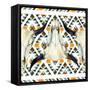 Tribal Geometric Buffalo Skull-tanycya-Framed Stretched Canvas