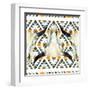 Tribal Geometric Buffalo Skull-tanycya-Framed Art Print