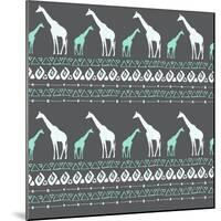 Tribal Giraffes-Joanne Paynter Design-Mounted Giclee Print