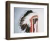 Tribal Headdress, Sioux Tribe (Textile and Feathers)-American-Framed Premium Giclee Print