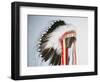 Tribal Headdress, Sioux Tribe (Textile and Feathers)-American-Framed Premium Giclee Print