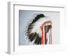 Tribal Headdress, Sioux Tribe (Textile and Feathers)-American-Framed Premium Giclee Print