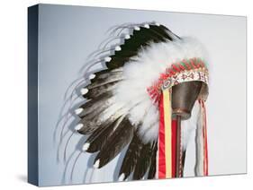 Tribal Headdress, Sioux Tribe (Textile and Feathers)-American-Stretched Canvas