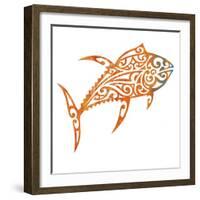 Tribal Koi 2-Melody Hogan-Framed Art Print