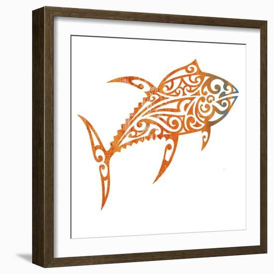 Tribal Koi 2-Melody Hogan-Framed Art Print