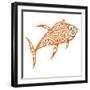 Tribal Koi 2-Melody Hogan-Framed Art Print