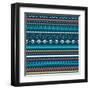 Tribal Striped Seamless Pattern.-Vodoleyka-Framed Art Print