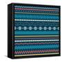 Tribal Striped Seamless Pattern.-Vodoleyka-Framed Stretched Canvas