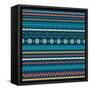 Tribal Striped Seamless Pattern.-Vodoleyka-Framed Stretched Canvas