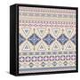 Tribal Striped Seamless Pattern.-Vodoleyka-Framed Stretched Canvas