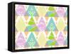 Tribal Triangles-Joanne Paynter Design-Framed Stretched Canvas