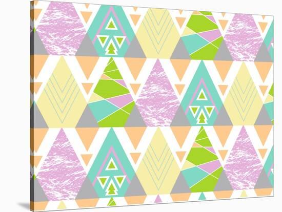 Tribal Triangles-Joanne Paynter Design-Stretched Canvas