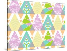 Tribal Triangles-Joanne Paynter Design-Stretched Canvas