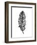 Tribal Vector Feather. Hand Drawn Indian Illustration. Vintage Poster.-Qilli-Framed Art Print