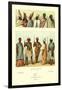 Tribe Members in Headdress and Full Costume-null-Framed Art Print