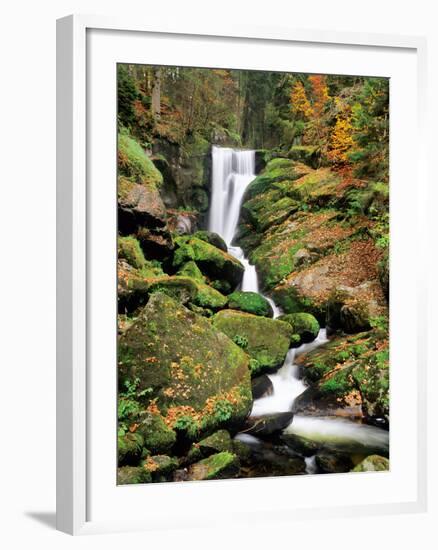 Triberg Waterfall in Autumn, Black Forest, Baden-Wurttemberg, Germany-null-Framed Photographic Print