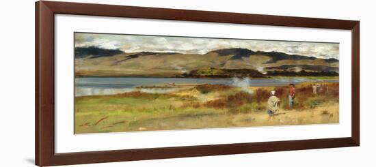 Tribesmen by Lake Tarawera, Near Rotorua, New Zealand-Girolamo Pieri Nerli-Framed Giclee Print