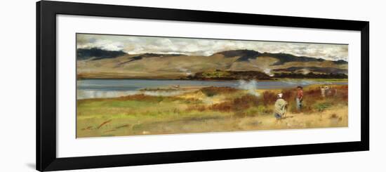 Tribesmen by Lake Tarawera, Near Rotorua, New Zealand-Girolamo Pieri Nerli-Framed Giclee Print